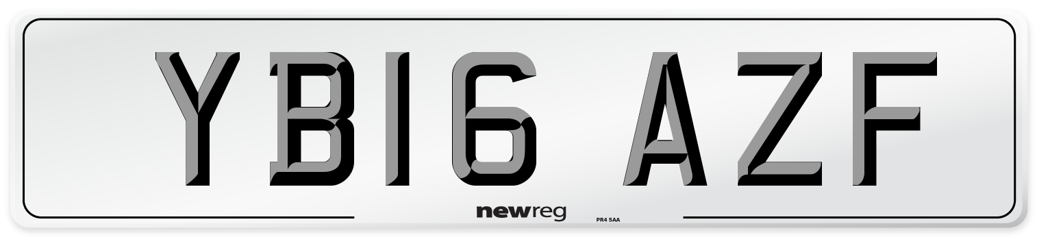 YB16 AZF Number Plate from New Reg